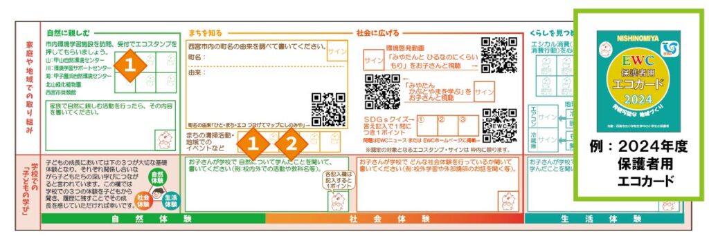 押印例 施設 保護者用エコカード